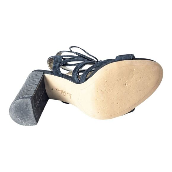 SAM EDELMAN Yardley Black Suede Lace Up Sandals Size 9M - Picture 6 of 7